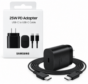 Cargador 25W Completo Tipo C-C Samsung (Negro)
