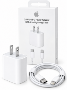 Cargador 25W Completo Tipo C-Lightning Apple(Blanco)